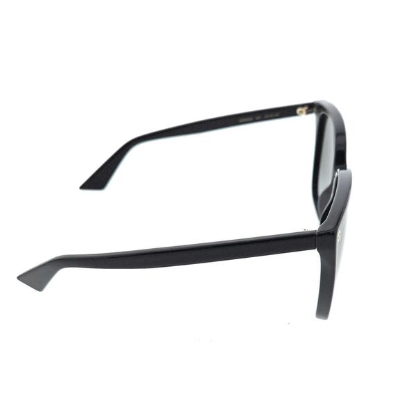 Gucci GG0022S-001 Oversized Black Square Sunglasses with Grey Lenses - Picture 3 of 5